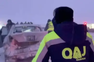 Мега-массовое ДТП: 95 авто столкнулись на дороге близ Астаны